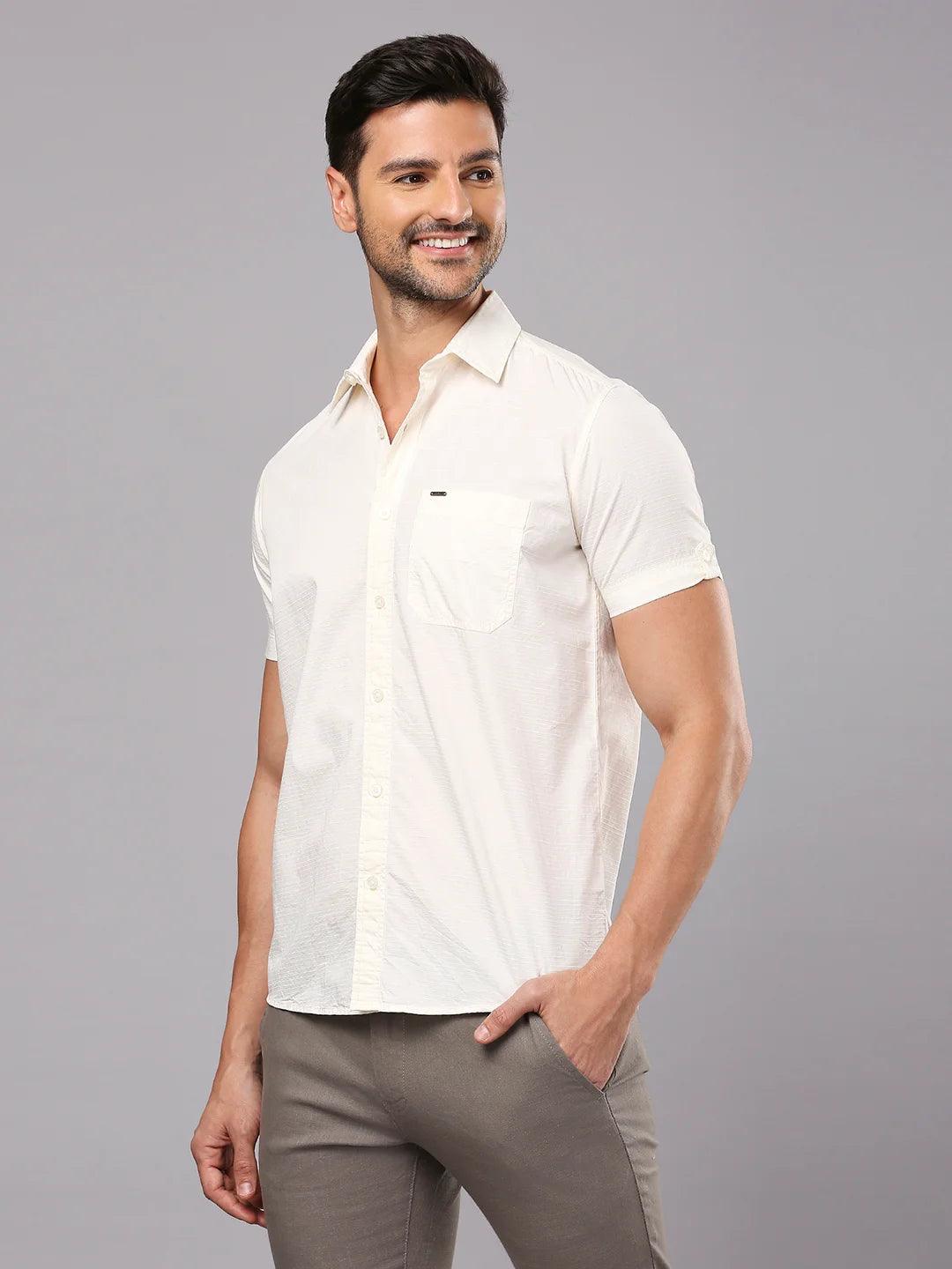 Beige Dobby Shirt