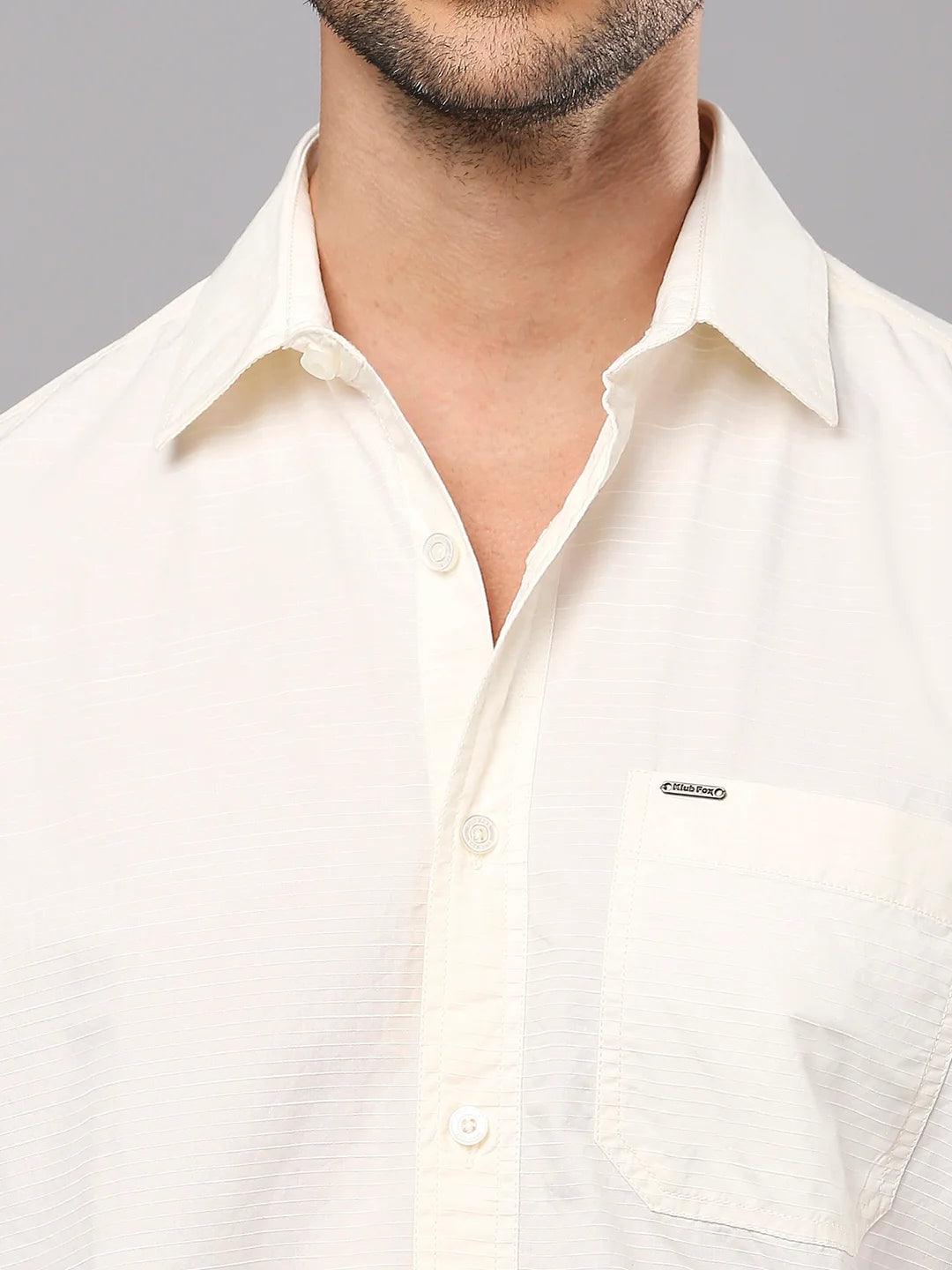 Beige Dobby Shirt