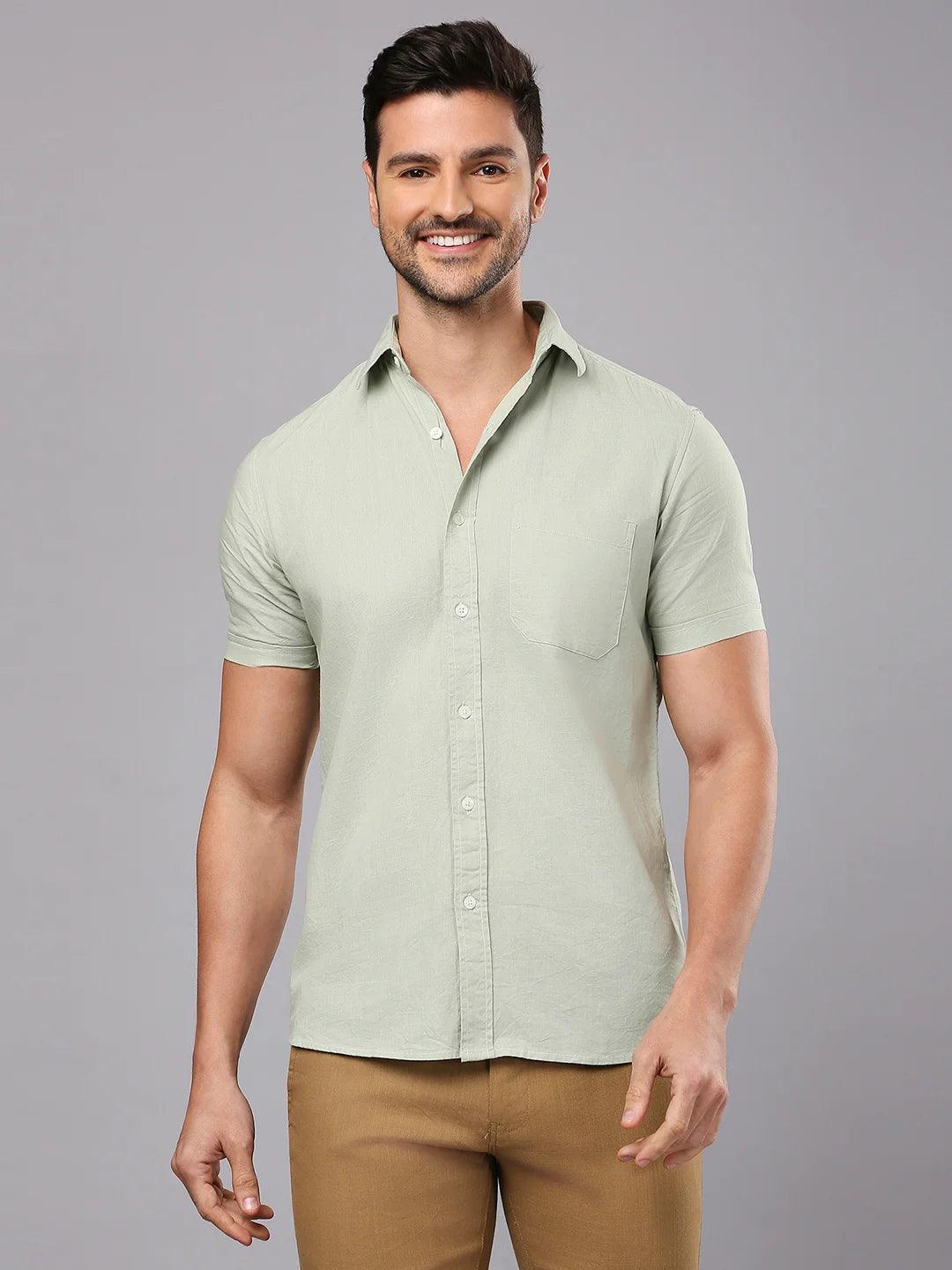 Light Olive Solid Shirt