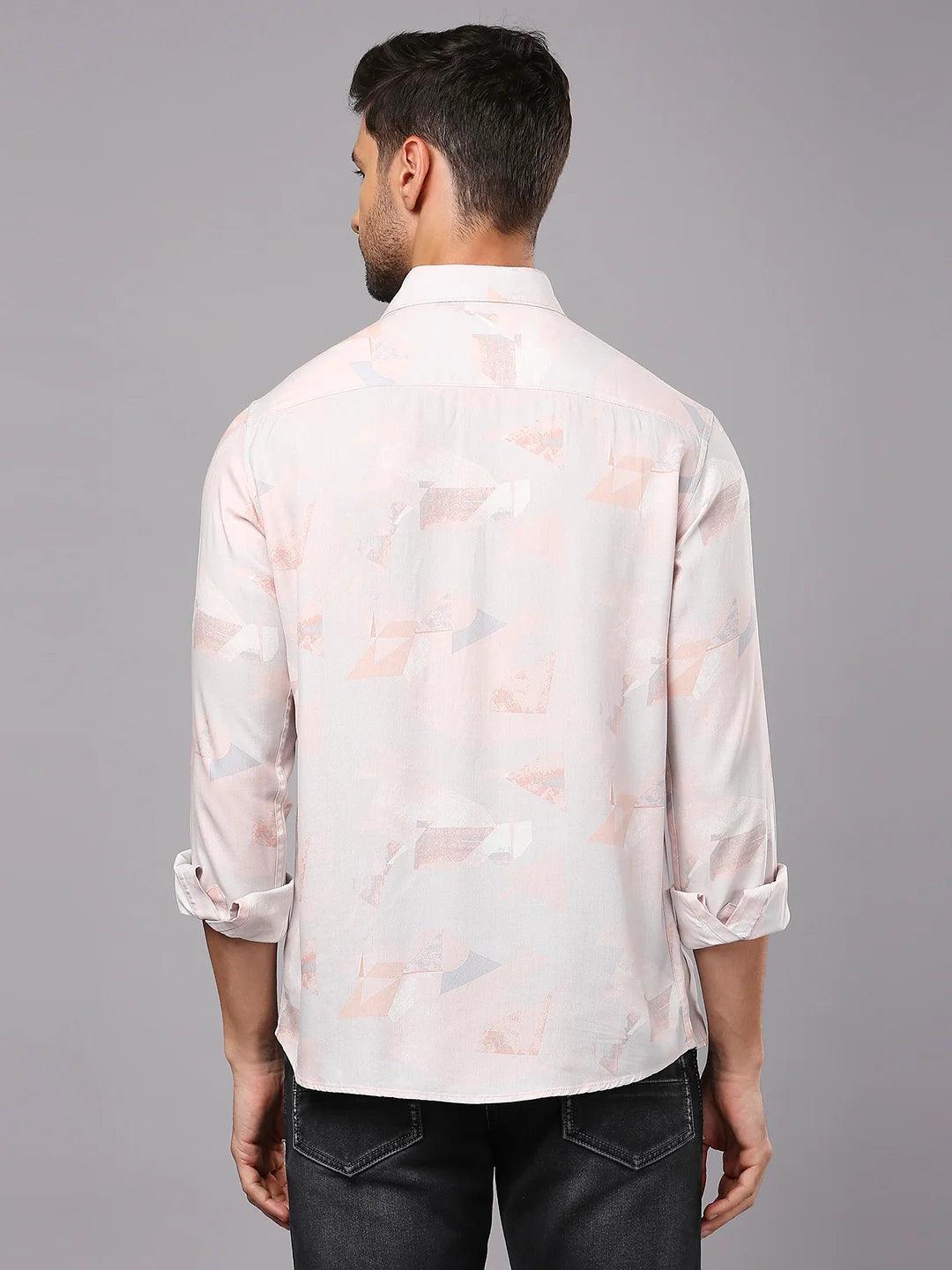Peach Printed Shirt
