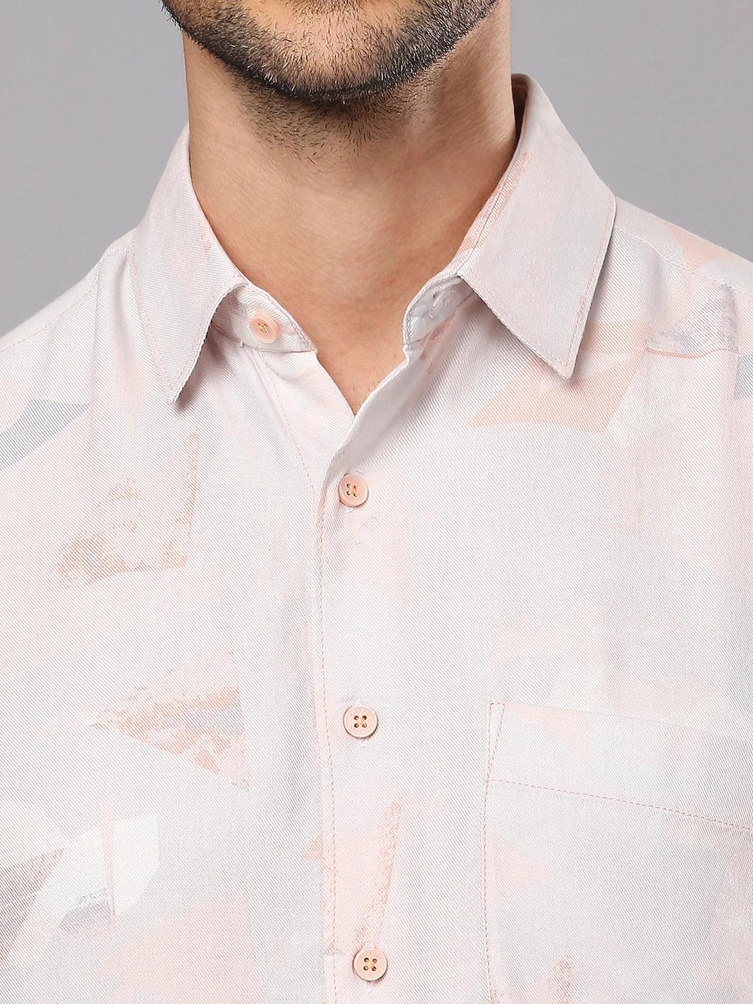 Peach Printed Shirt