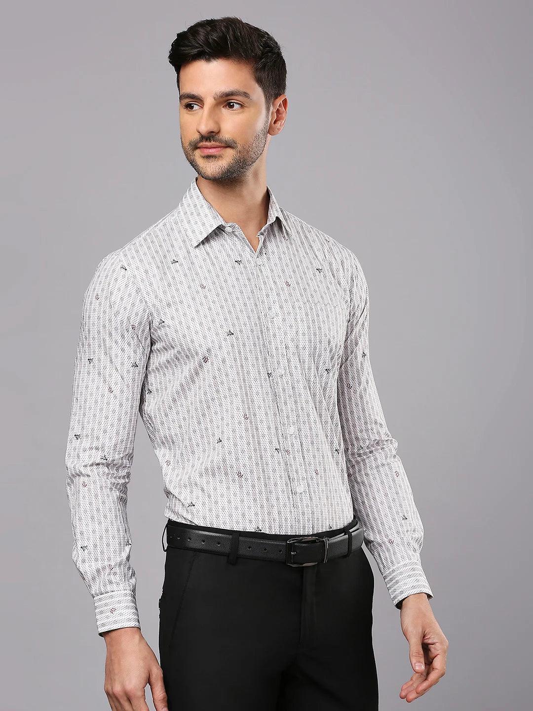 Grey Printed Shirt