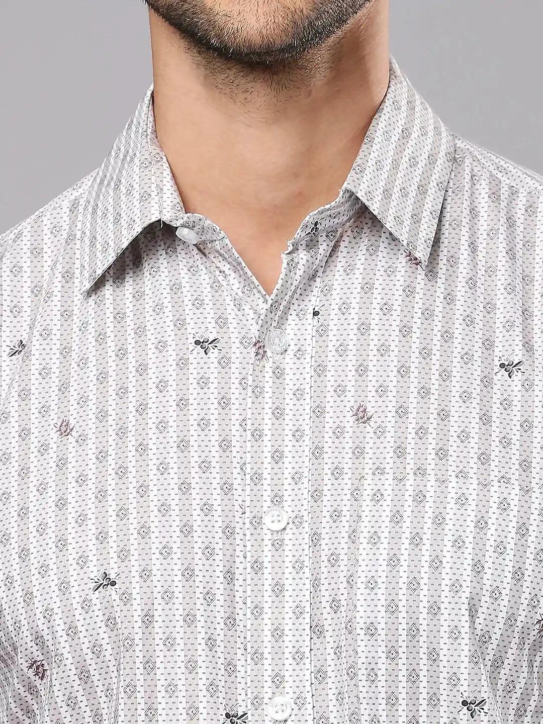 Grey Printed Shirt