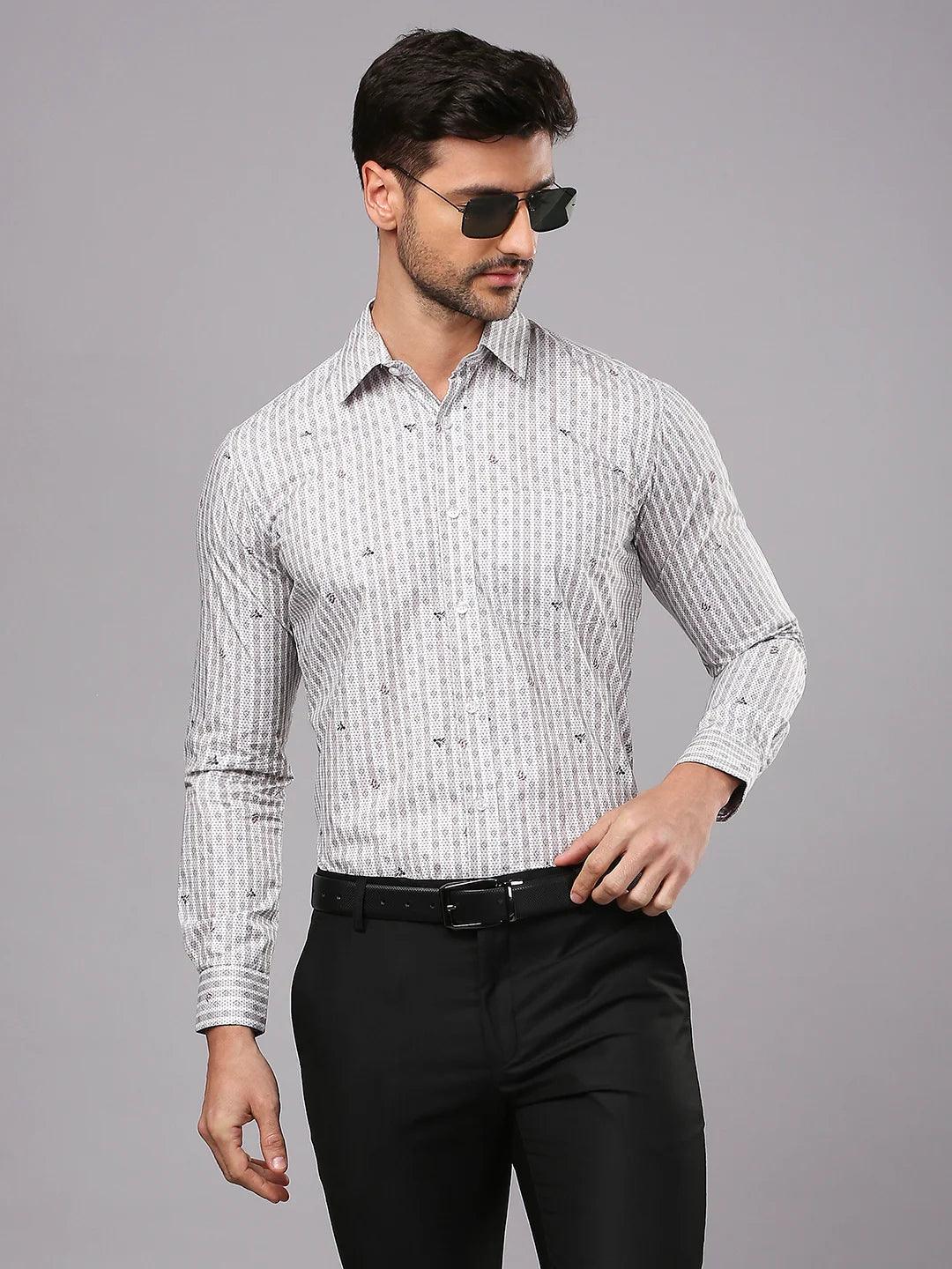 Grey Printed Shirt