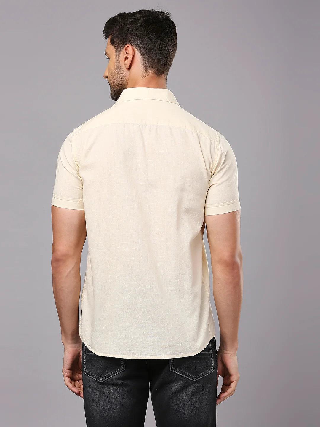 Beige Solid Shirt