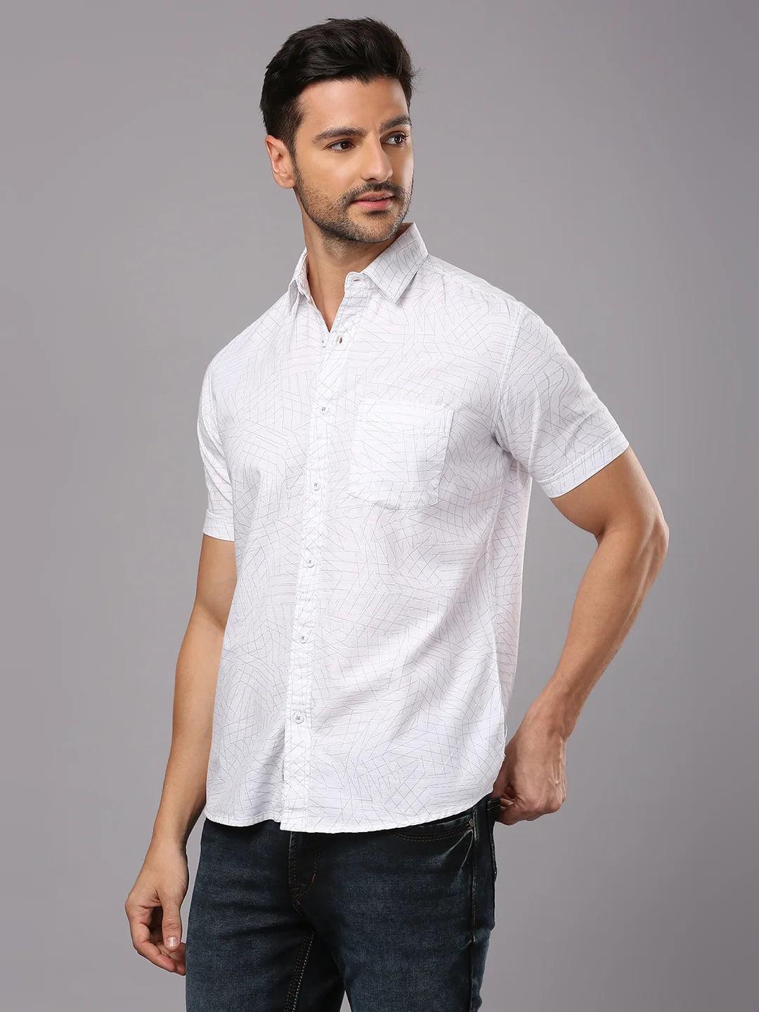 White Printed Shirt