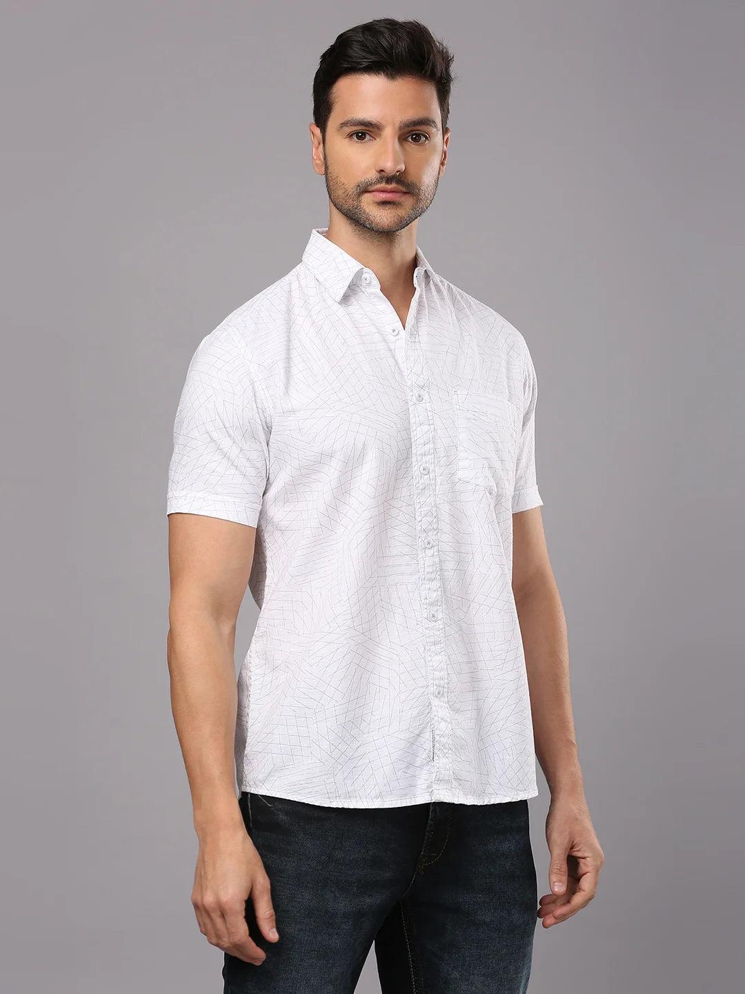 White Printed Shirt