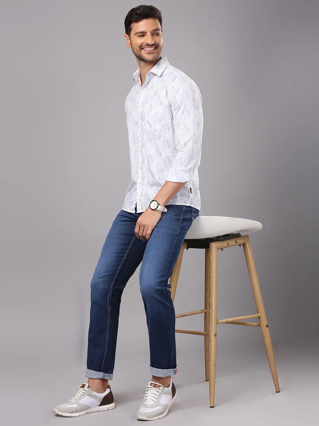 White Printed Shirt