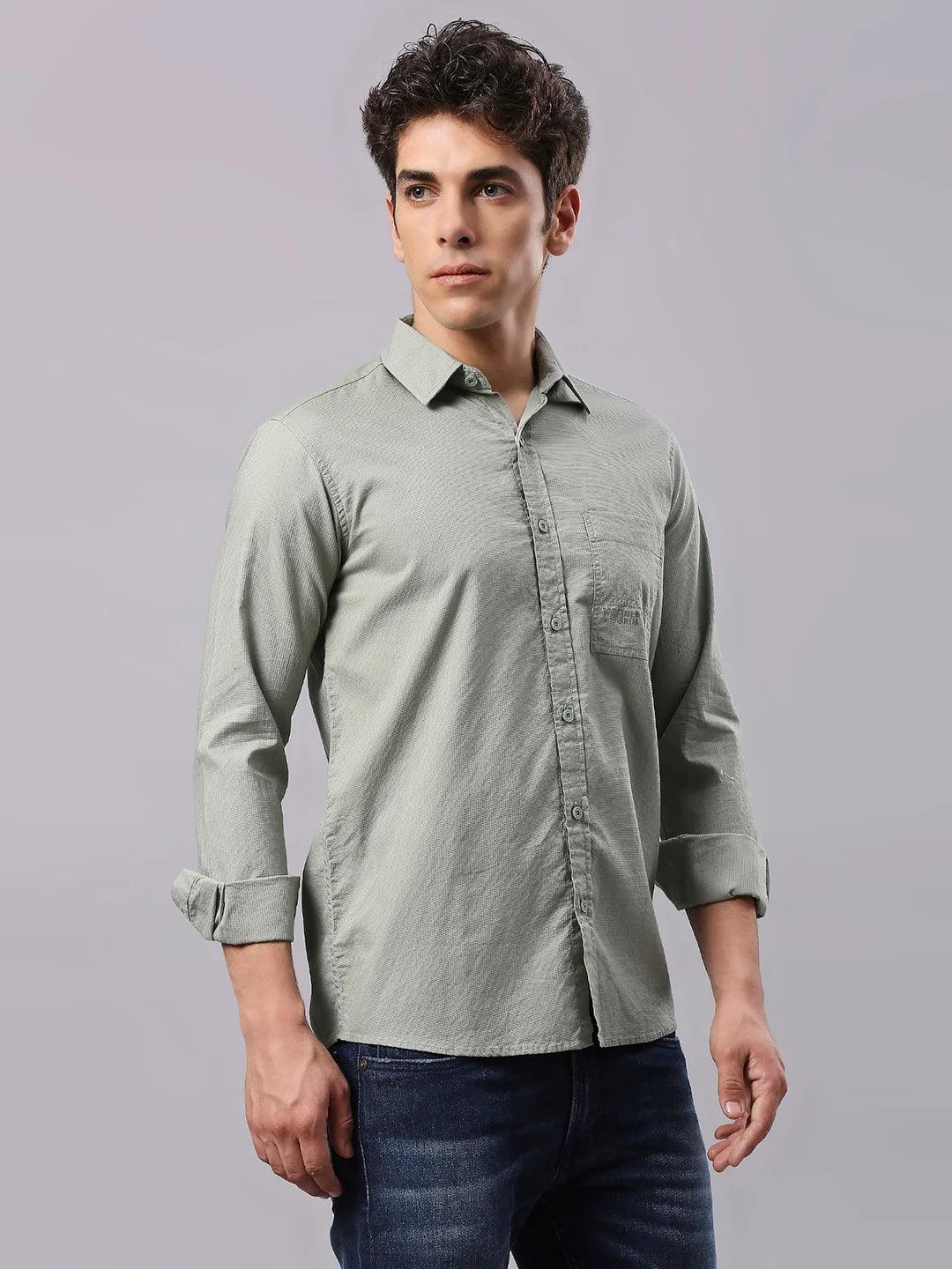 Light Olive Solid Shirt