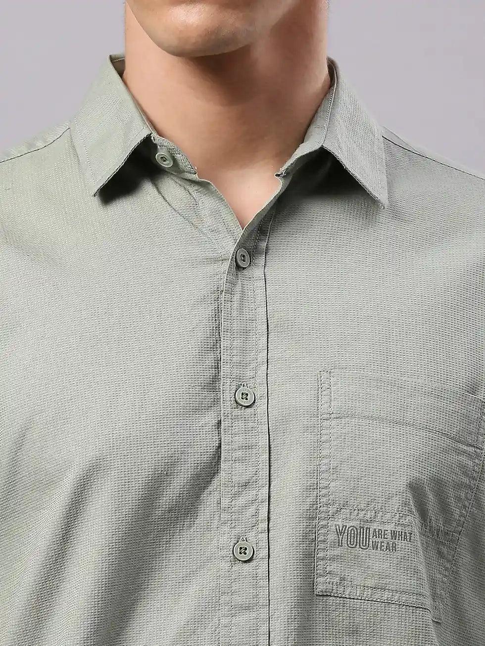 Light Olive Solid Shirt