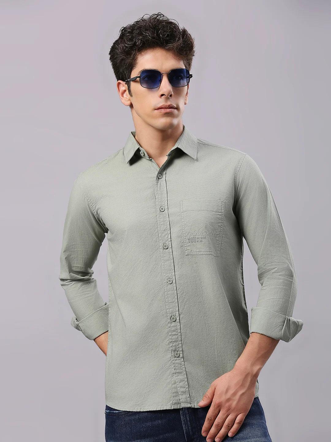 Light Olive Solid Shirt