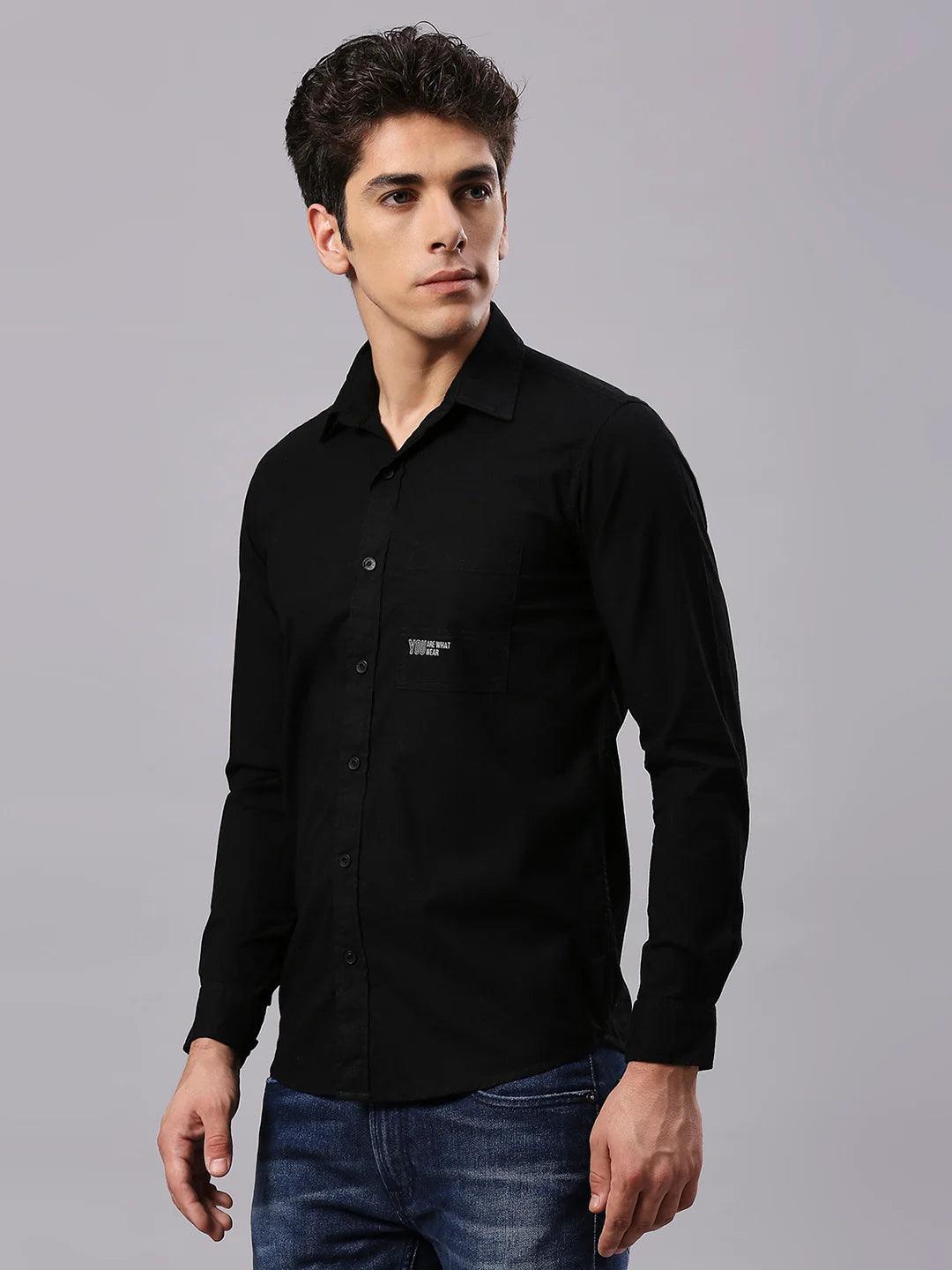 Black Solid Shirt