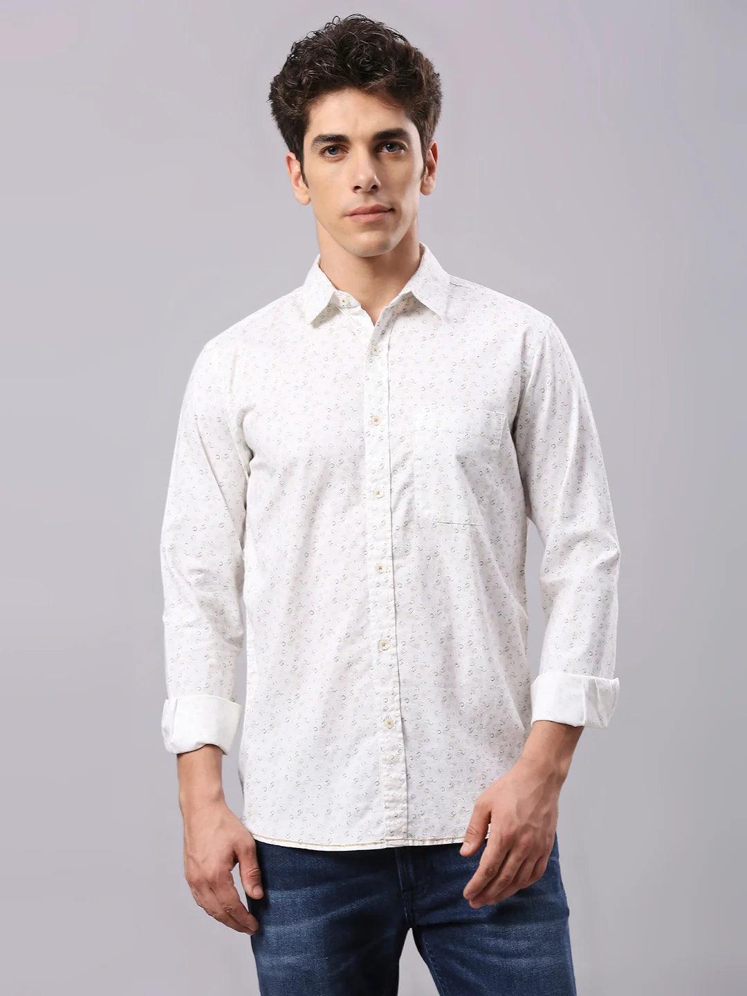 Off White Printed Shirt