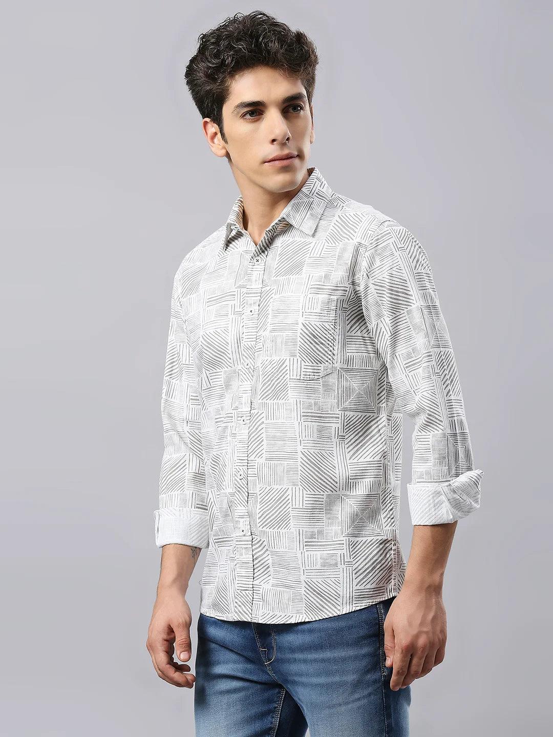 Grey Printed Shirt