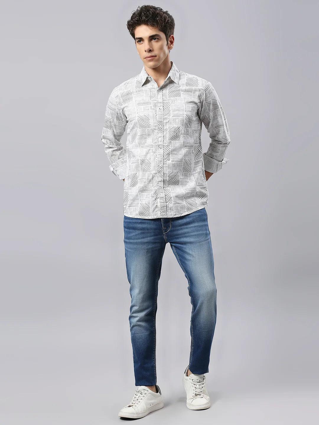 Grey Printed Shirt