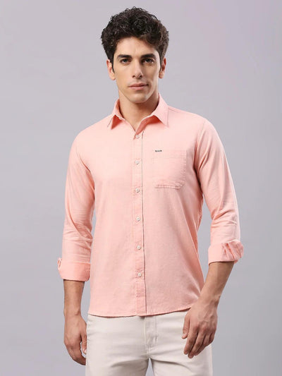 Peach Solid Shirt