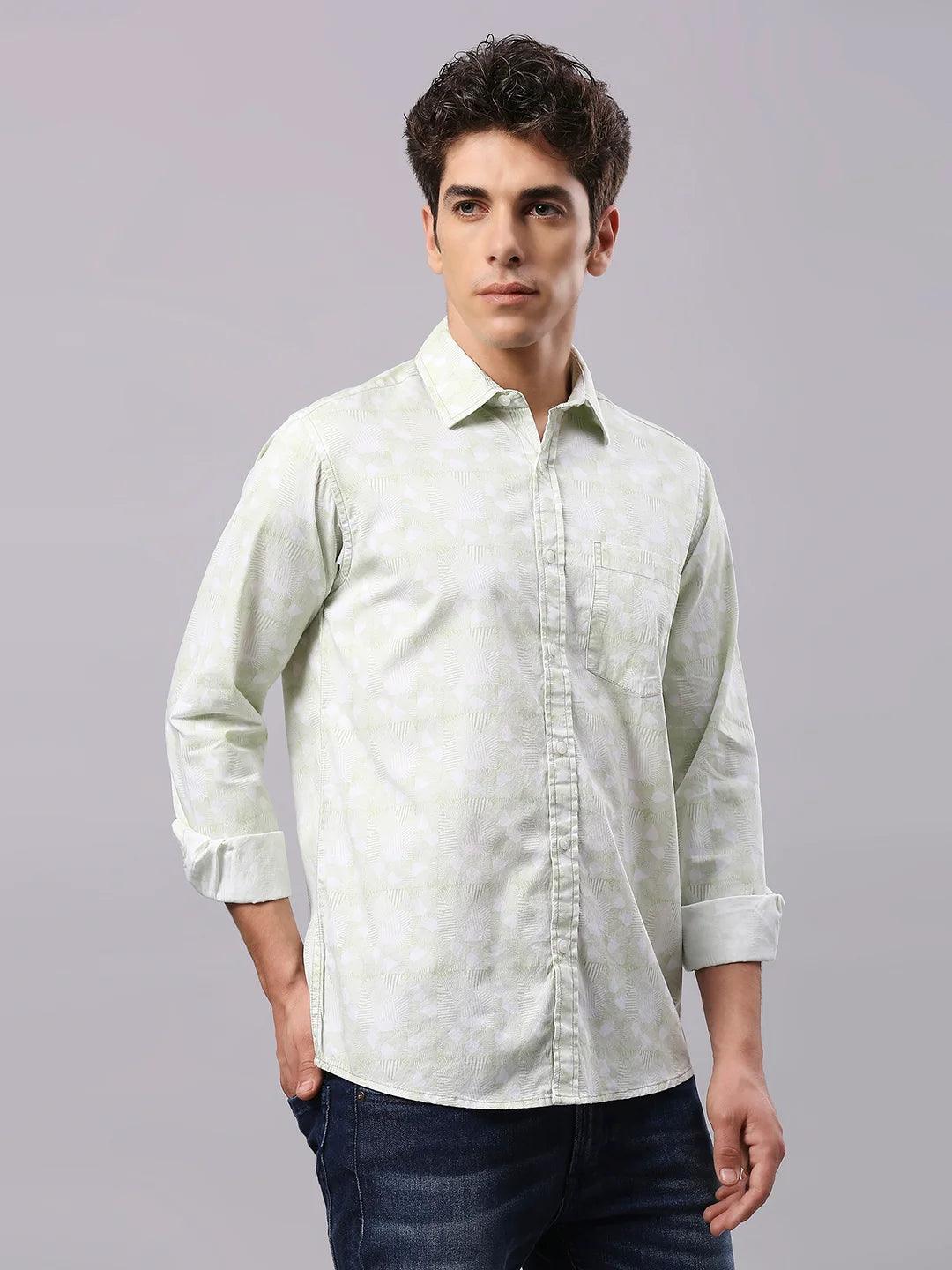 Green Printed Shirt
