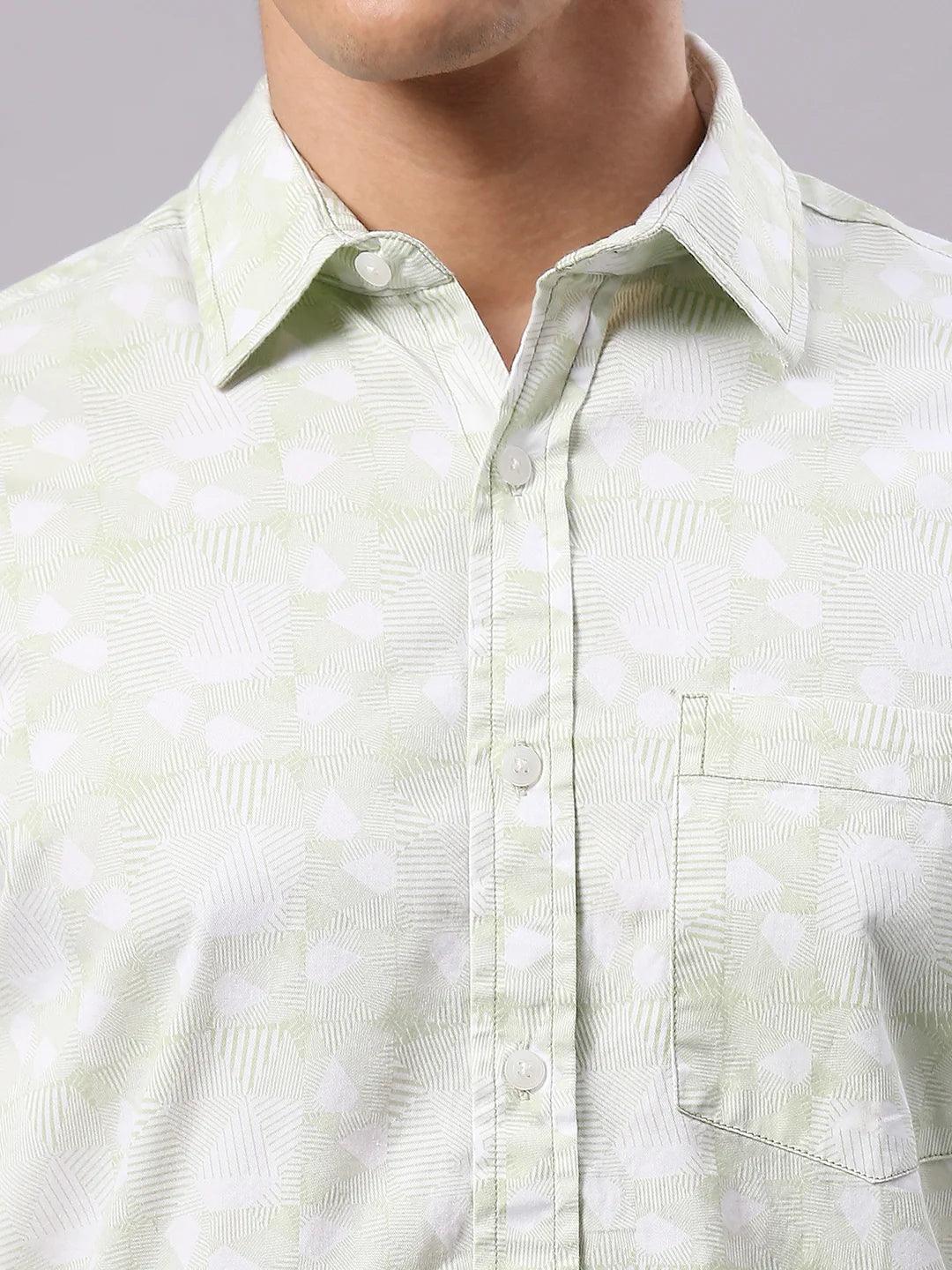 Green Printed Shirt