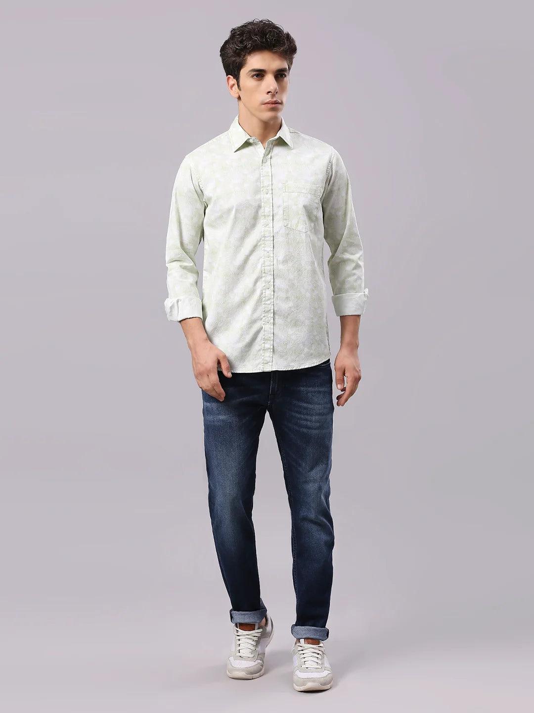 Green Printed Shirt
