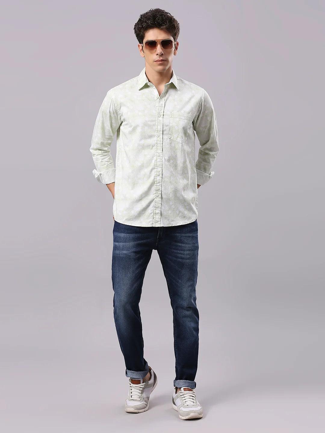 Green Printed Shirt