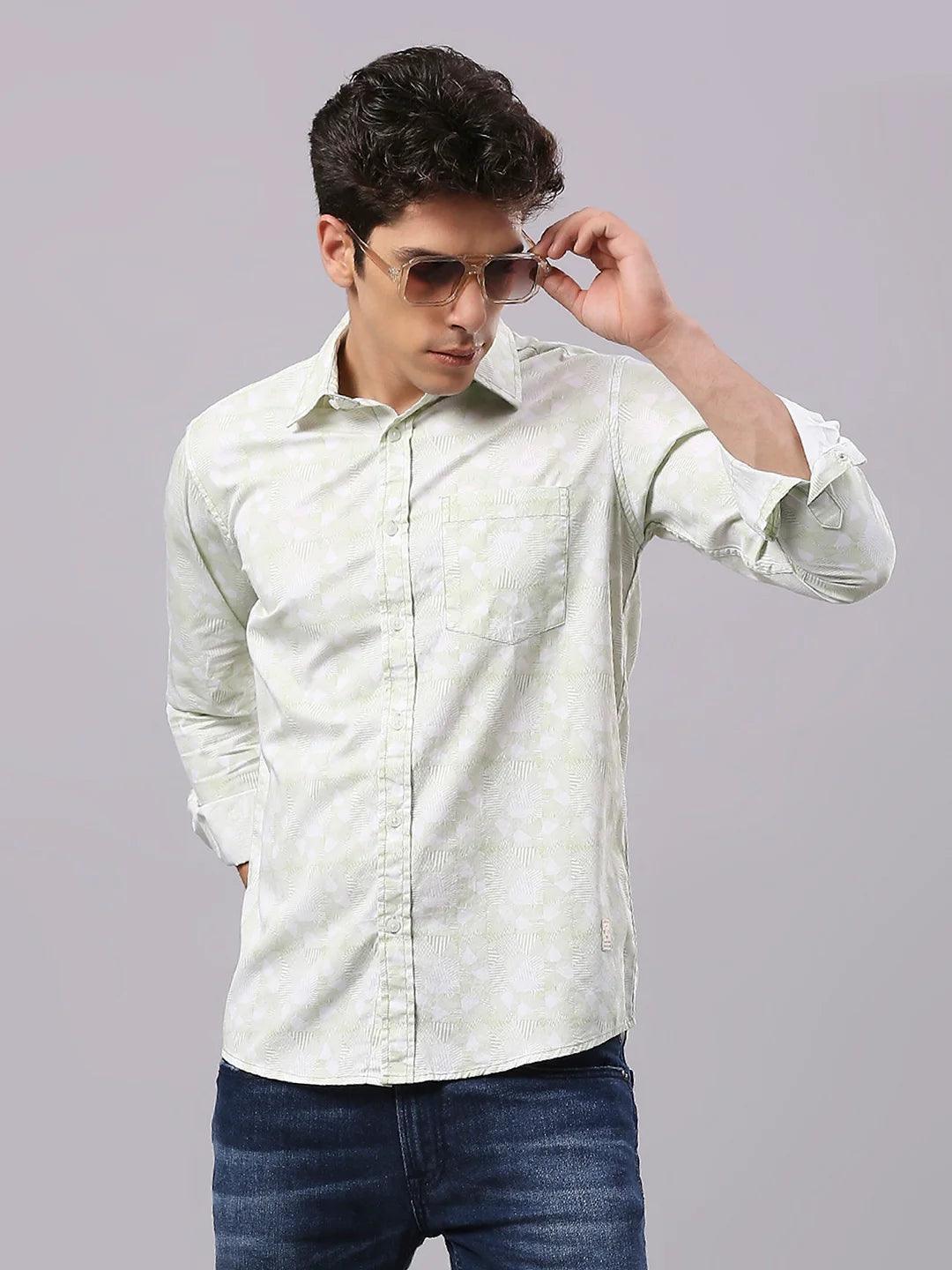 Green Printed Shirt