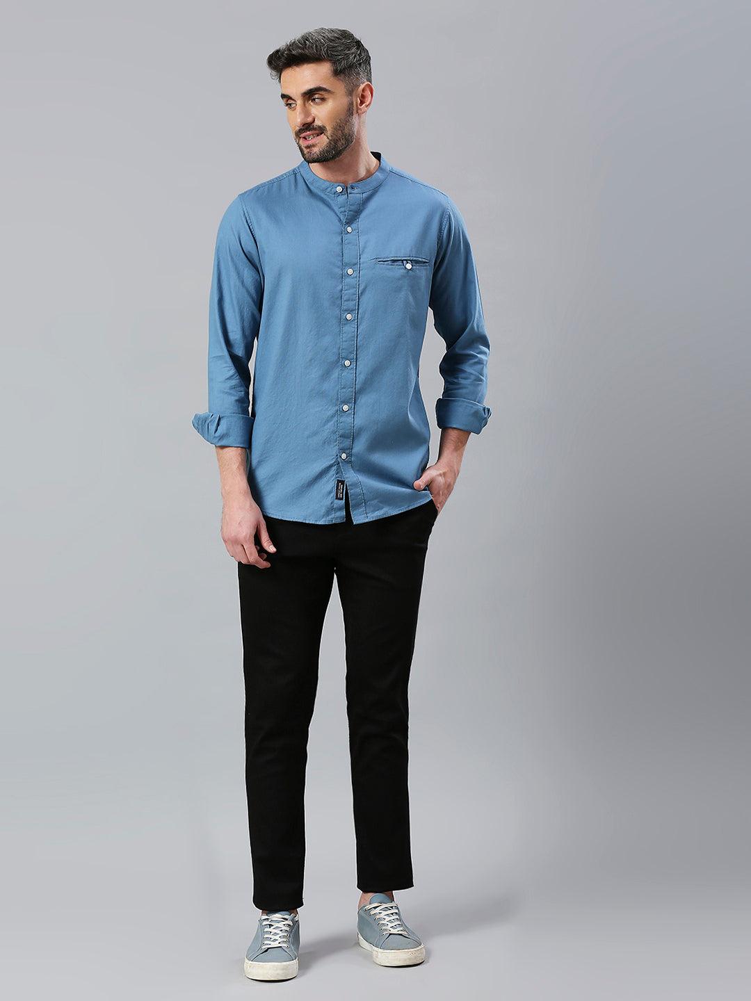 Blue Solid Shirt