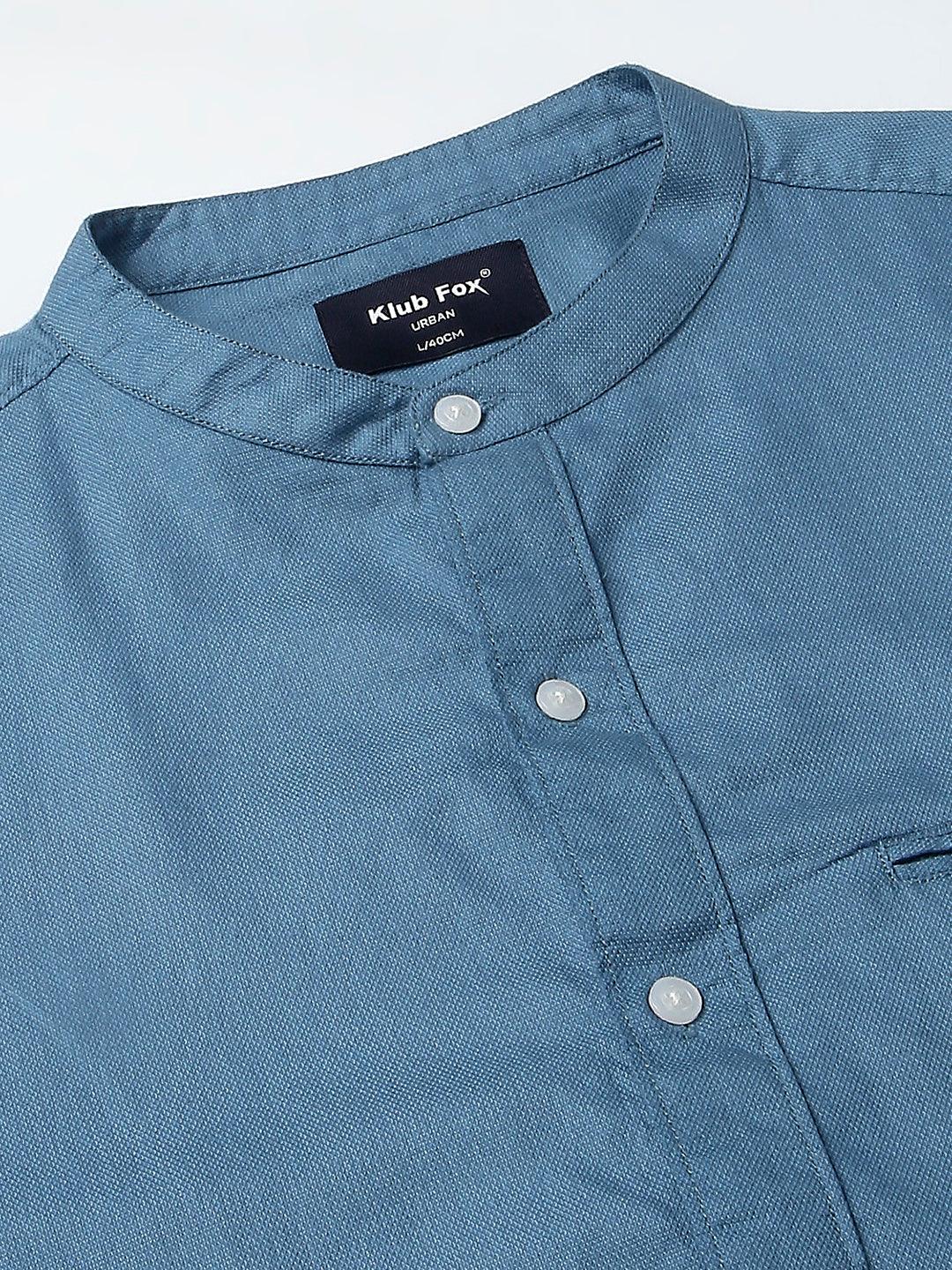 Blue Solid Shirt