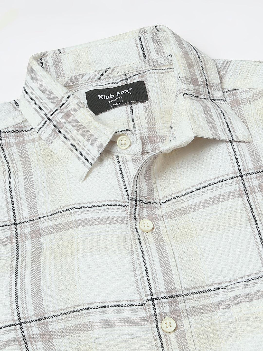Beige Checkered Shirt