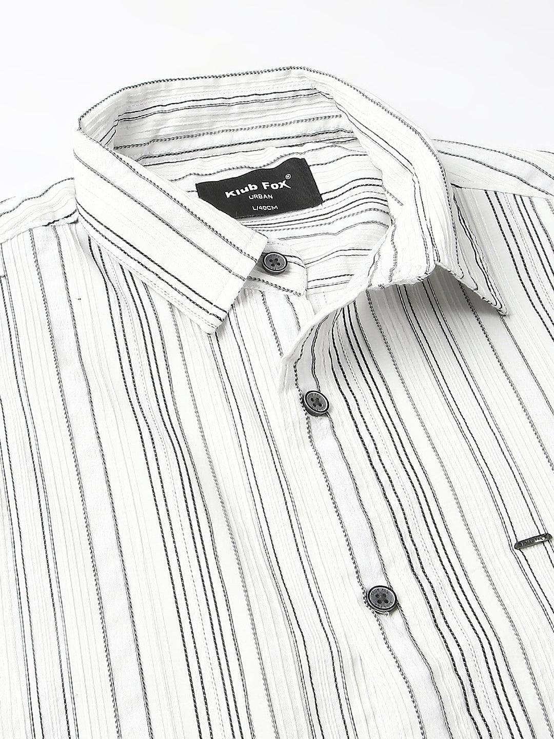 Linea Stripe Cotton White Shirt