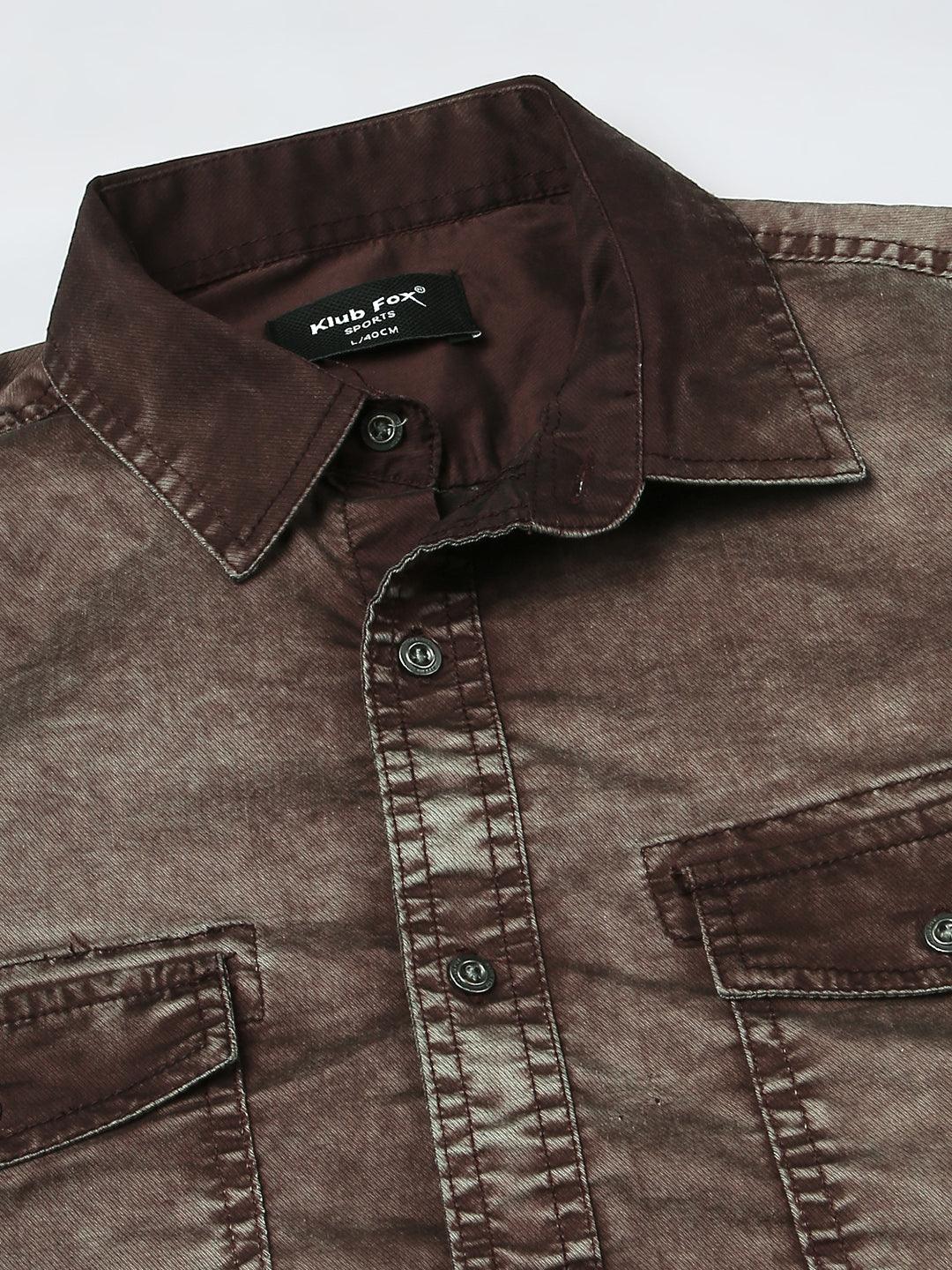 Maroon Solid Shirt