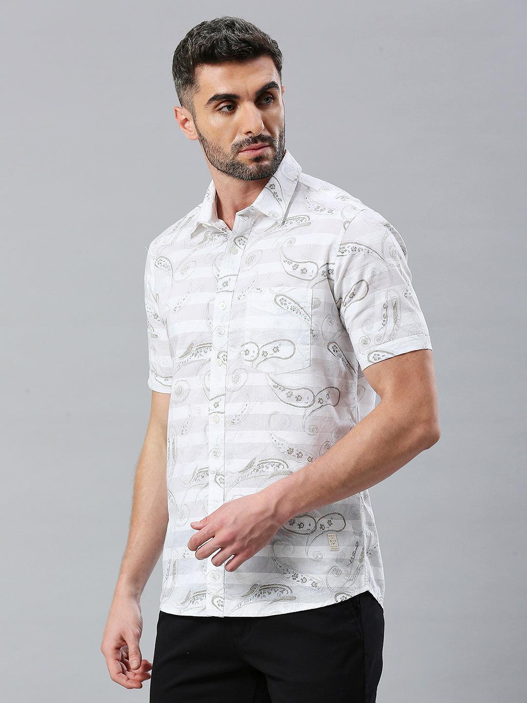 White Printed Shirt