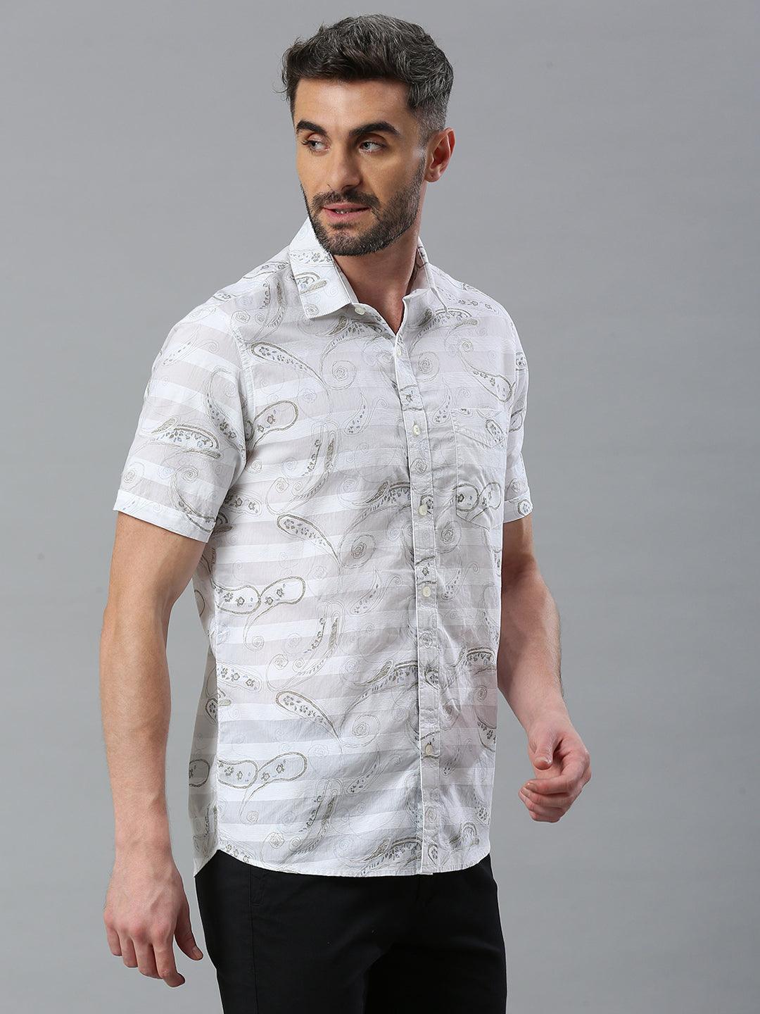White Printed Shirt
