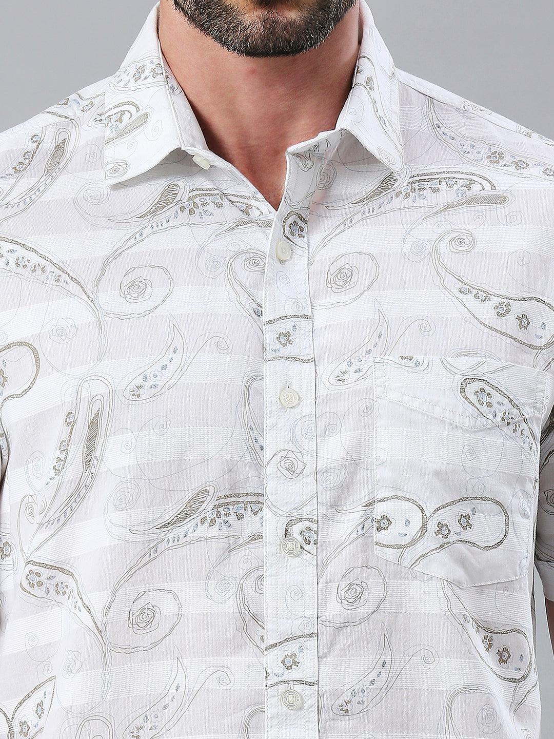 White Printed Shirt