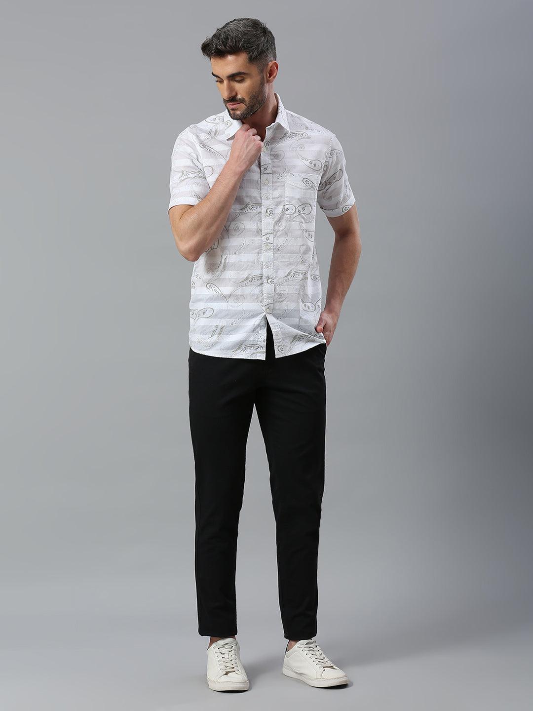 White Printed Shirt