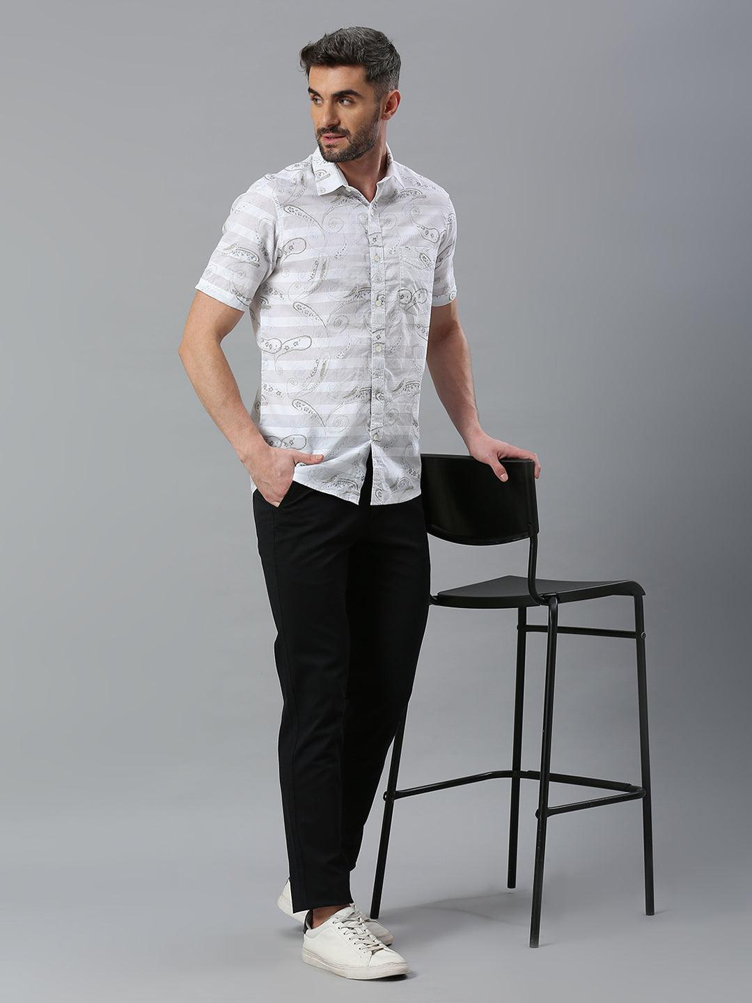 White Printed Shirt
