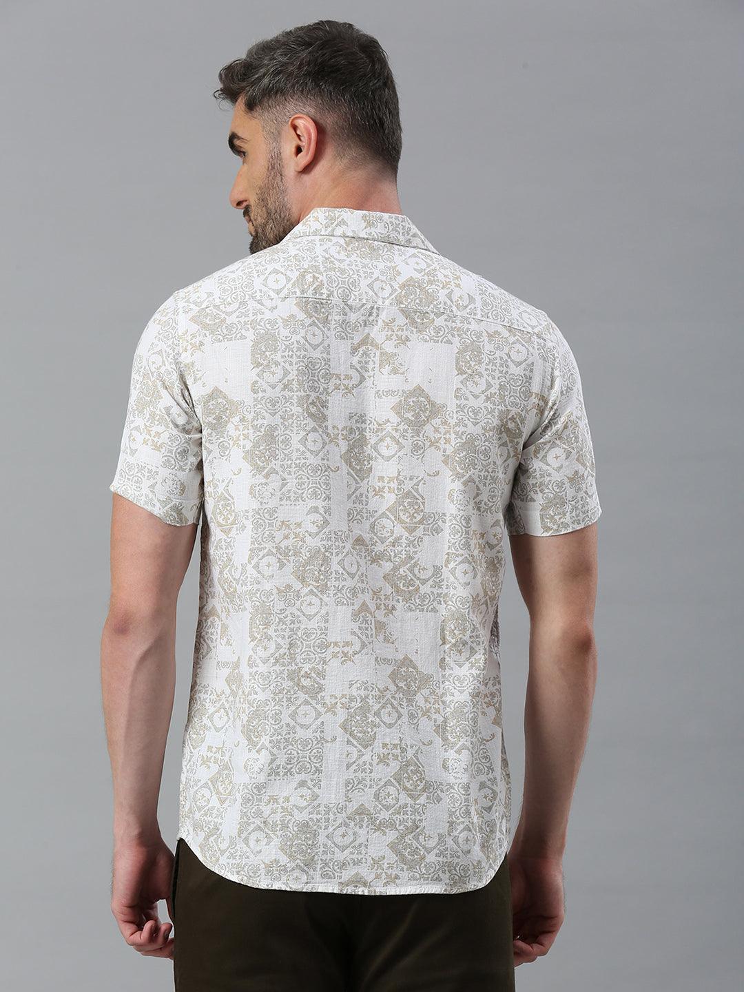 Beige Printed Shirt