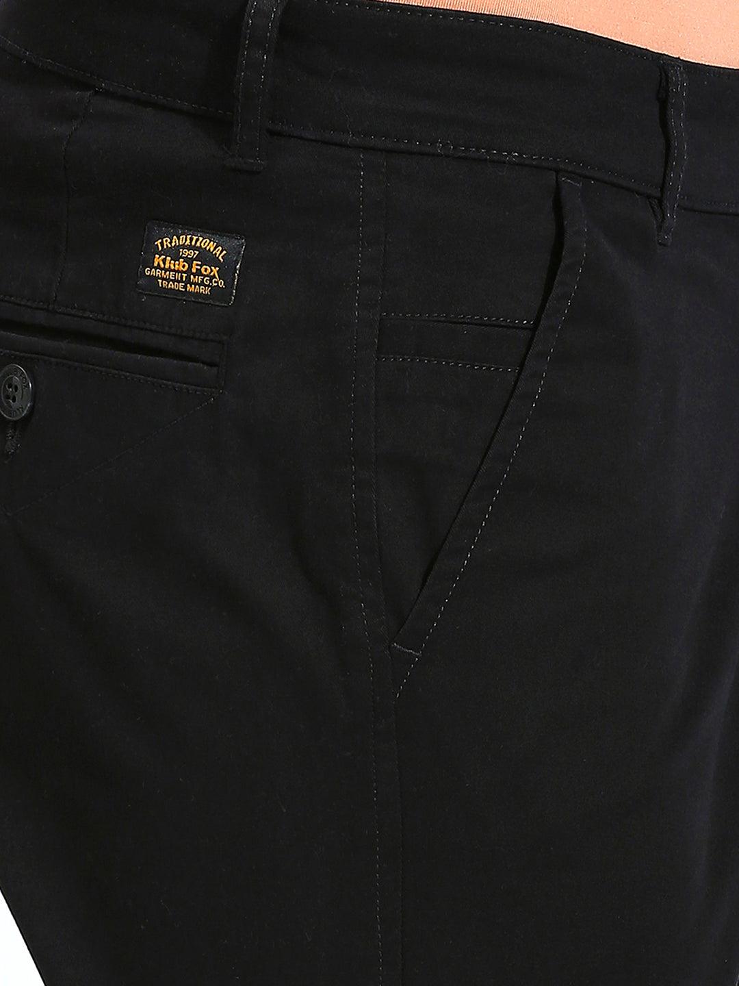 Wanderer Twill Lycra Black Stretchable Shorts