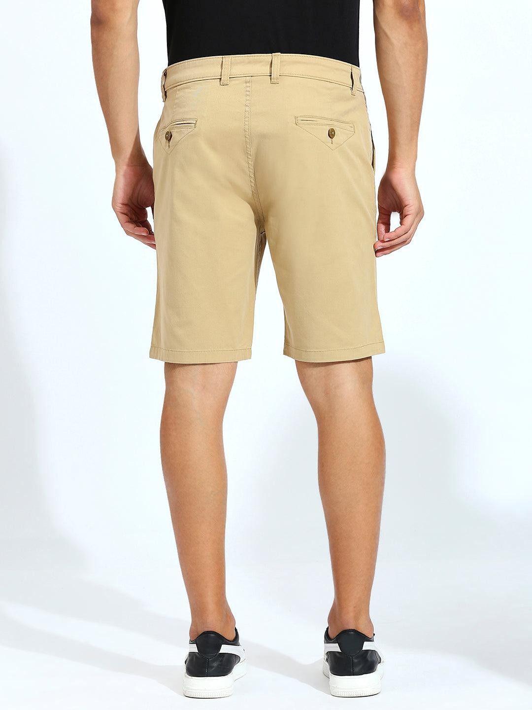 Wanderer Twill Lycra Khaki Stretchable Shorts