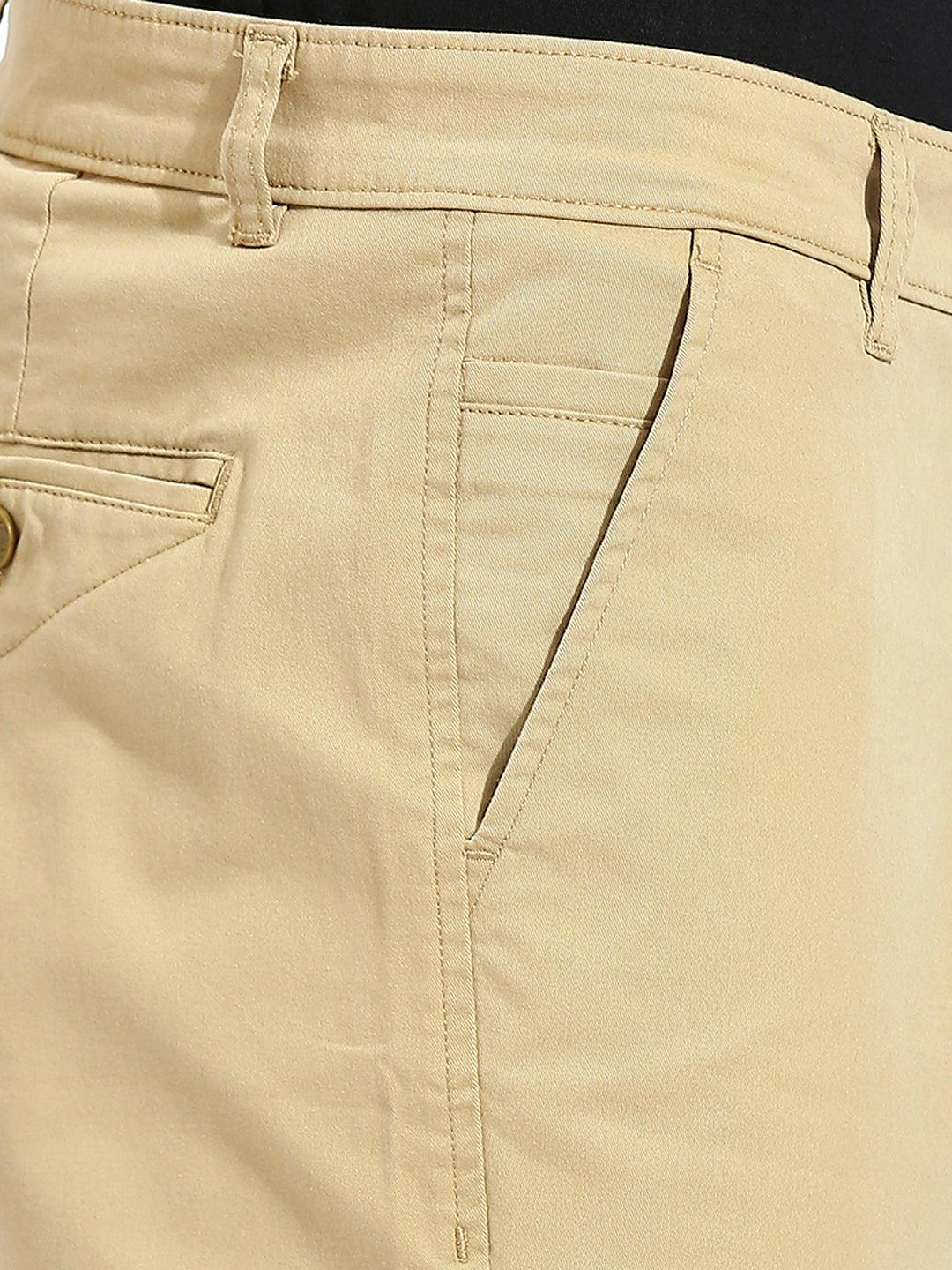 Wanderer Twill Lycra Khaki Stretchable Shorts