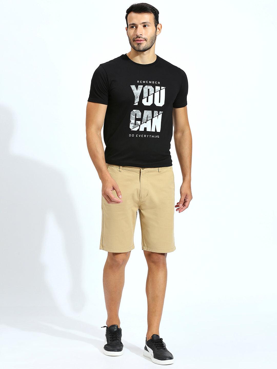 Wanderer Twill Lycra Khaki Stretchable Shorts
