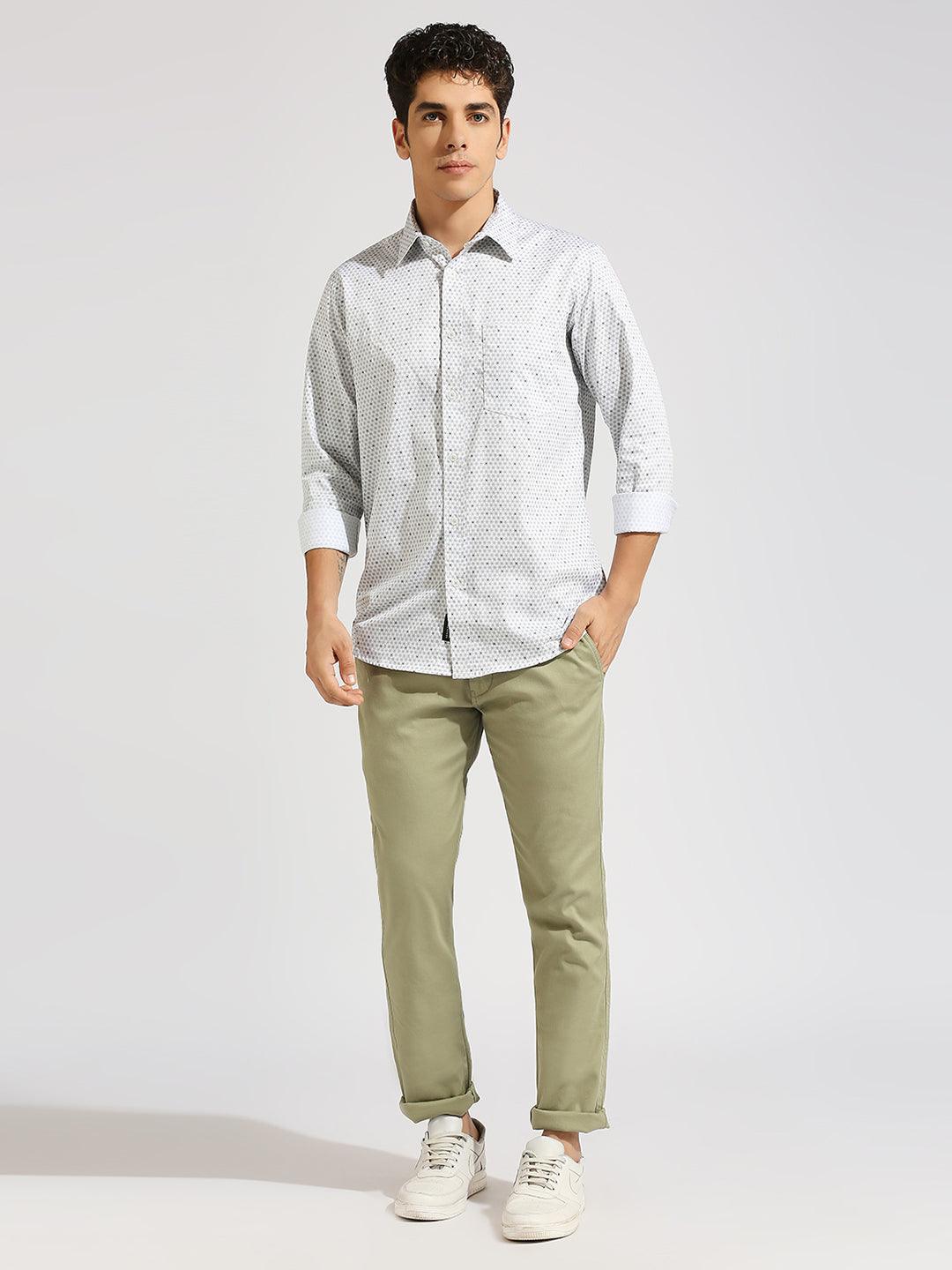 Olive Tapered Narrow Fit Chino Pants