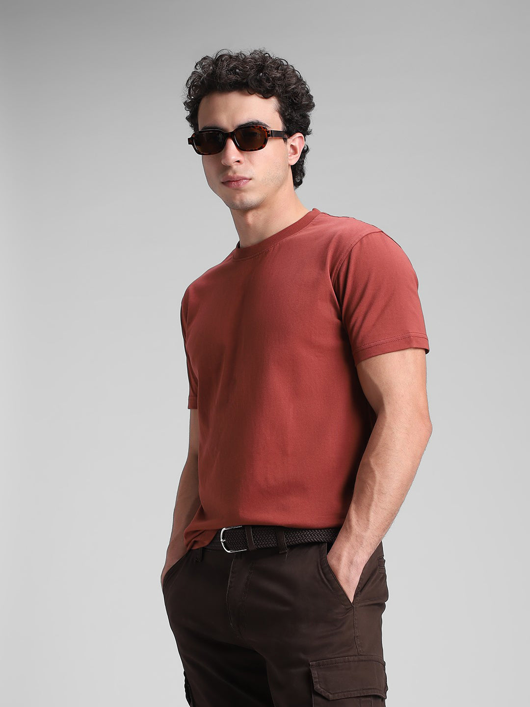 Rust Solid Crew T-Shirt