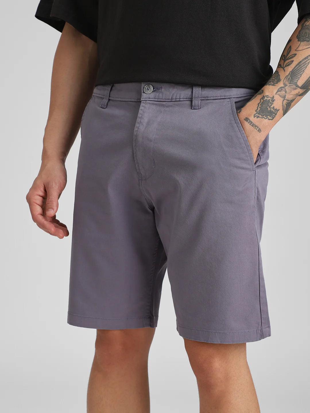Wanderer Lycra Grey Stretchable Shorts