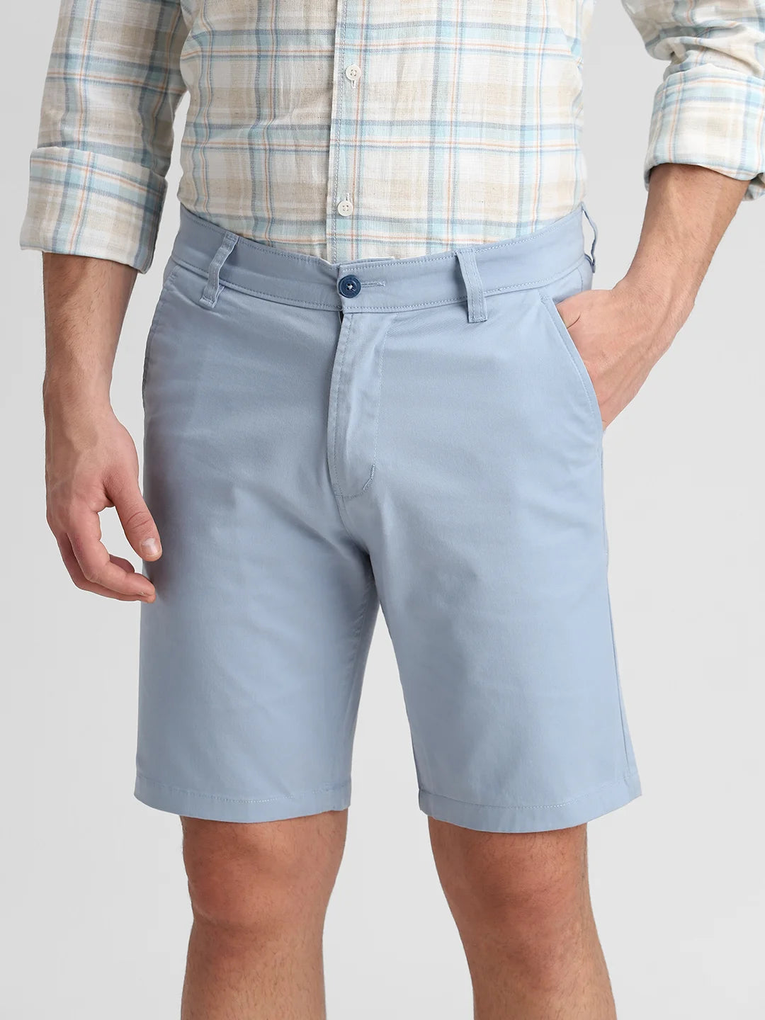 Wanderer Lycra Sky Blue Stretchable Shorts