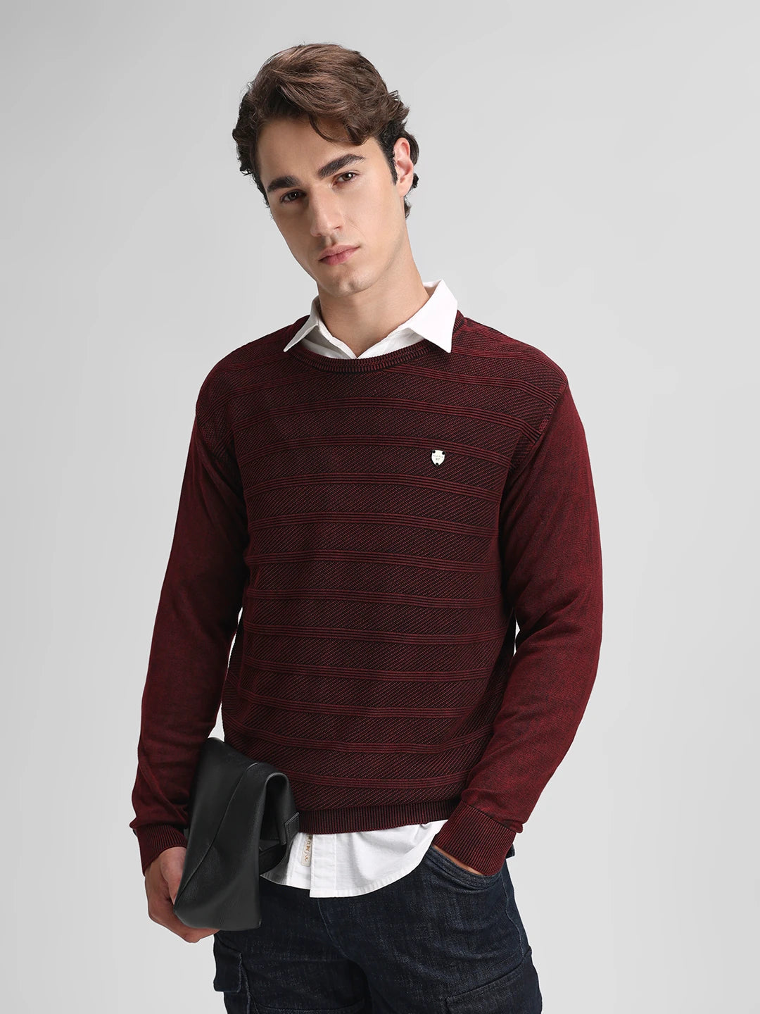 Wine Solid Sweater