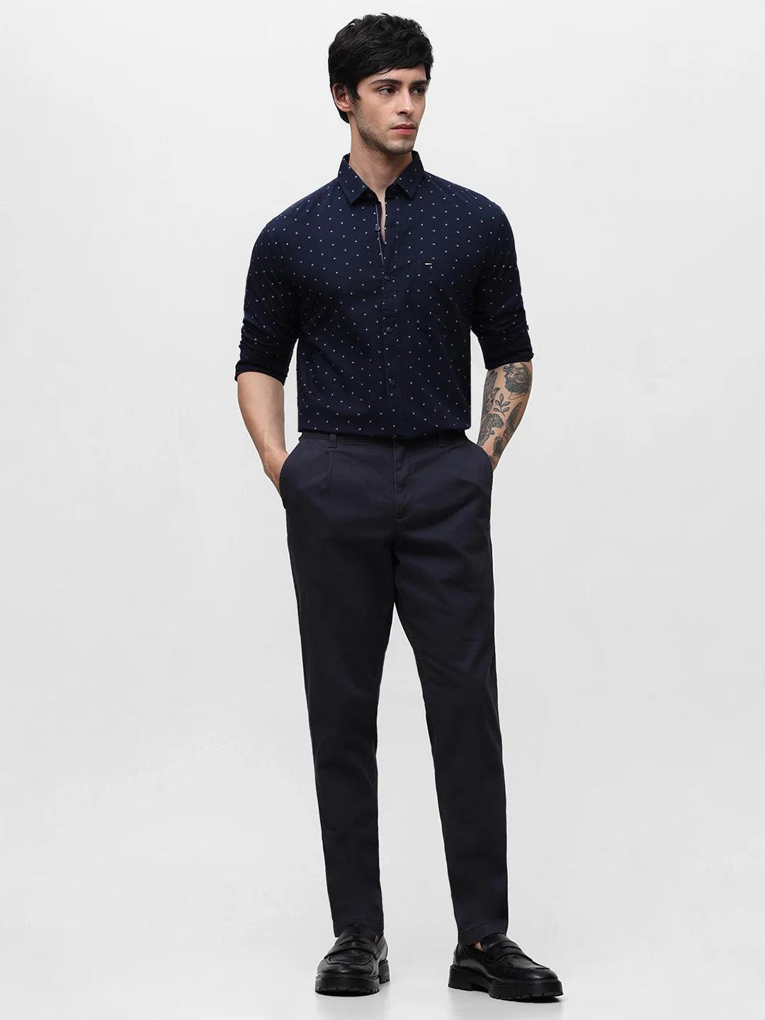 Navy Printed Shirt
