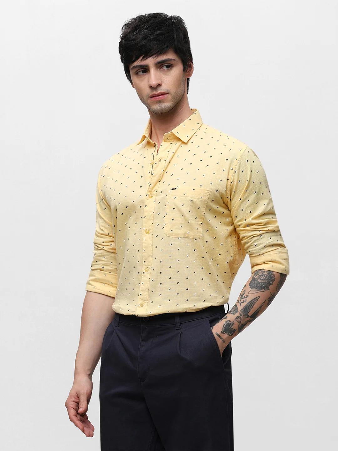 Yellow Printed Shirt