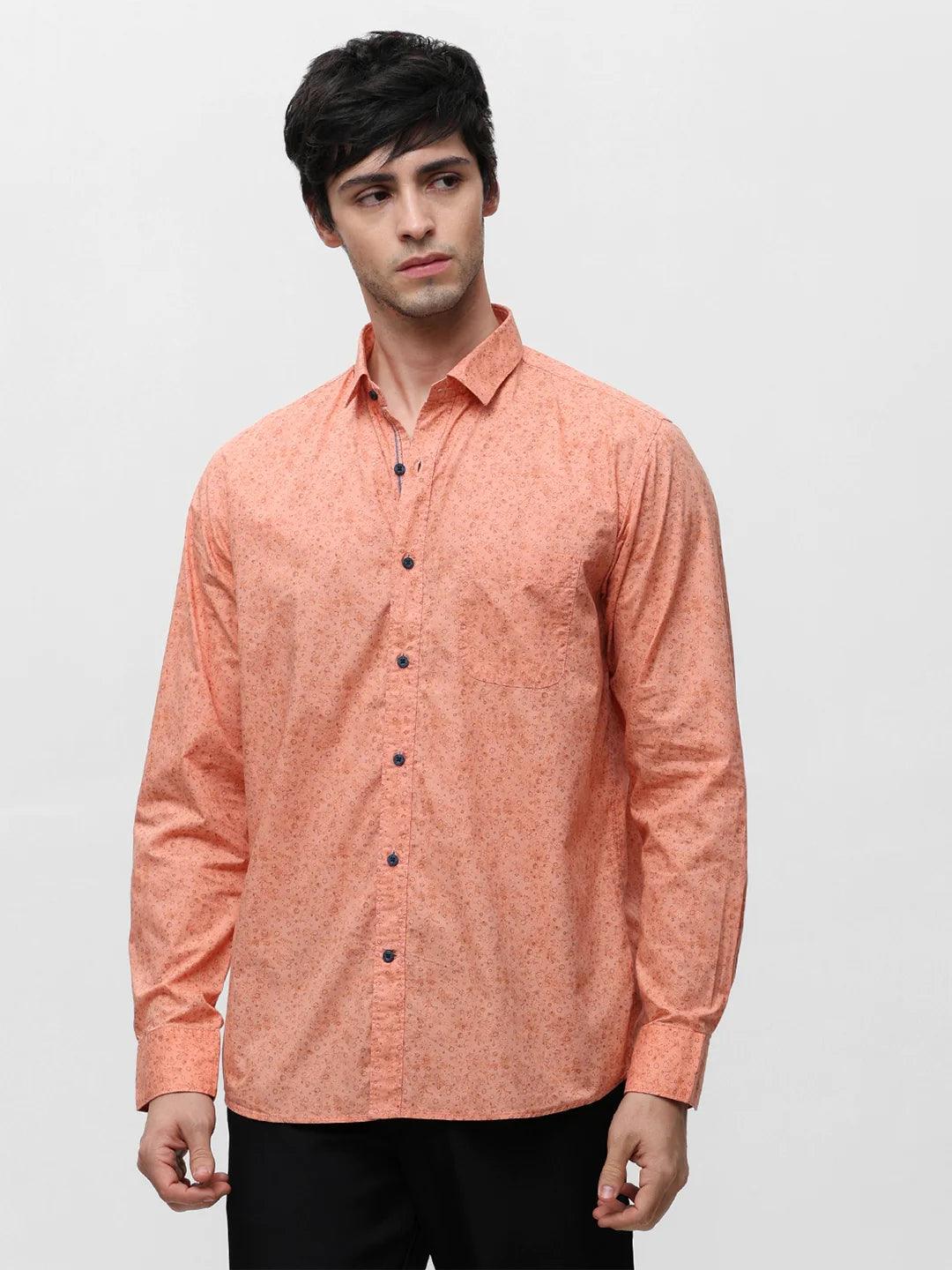 Peach Printed Shirt