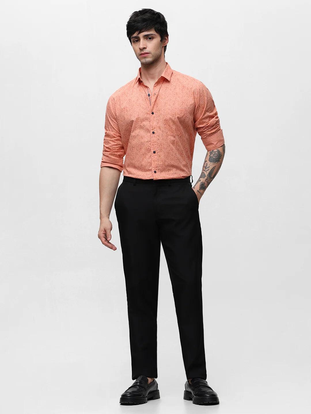 Peach Printed Shirt