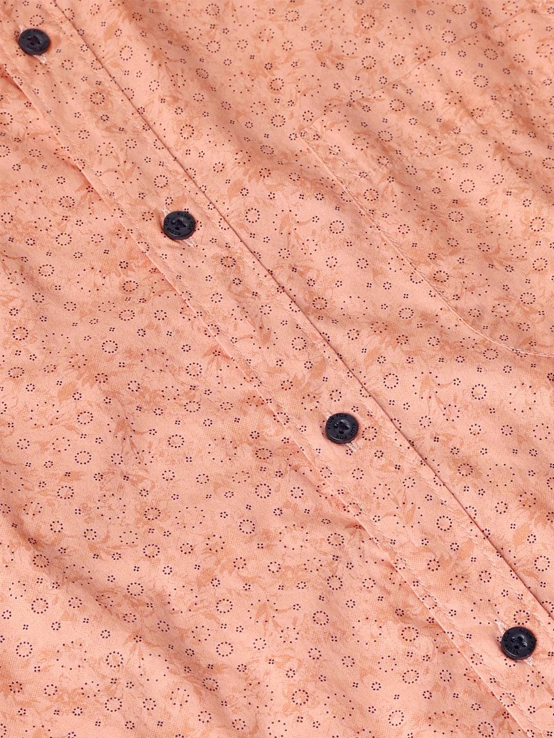 Peach Printed Shirt